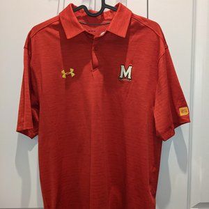 Under Armour University of Maryland Terrapins Red Polo